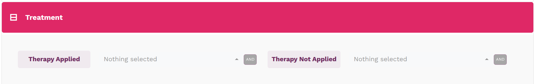 Treatment filters in Cohort Browser